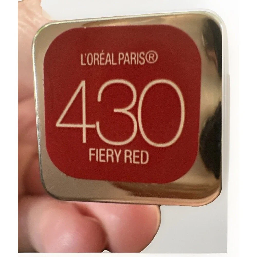 L'Oreal Colour Riche Pop Balm Lipstick Fiery Red 430- Discontinued NOS Y2k Glam